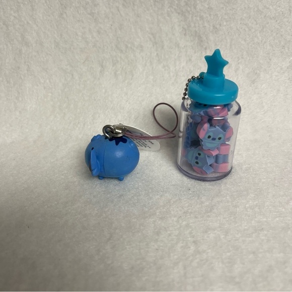 STITCH Tsum Tsum Charm & Bottle of Tiny Erasers Disney Japan - Picture 10 of 11
